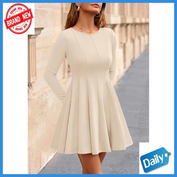 Long Sleeve A-Line Mini Dress for Wedding Guest & Cocktail Parties - Picture 3 of 8